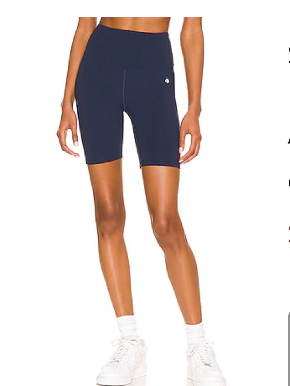 Anine Bing Navy Pacific Blue Bike Shorts
